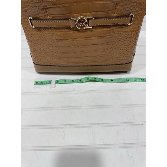 Michael Kors Large Reed Satchel Embossed Croc Leather Purse Crossbody NWT $598 - Picture 6 of 8